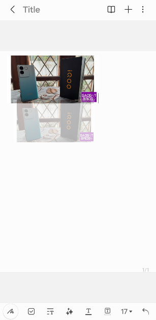 Step 4: With the other hand, browse to the new note you just created while still keeping the image selected.