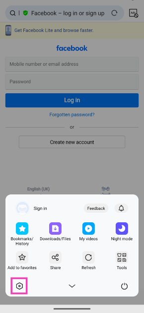 Step 4: Tap the settings icon.