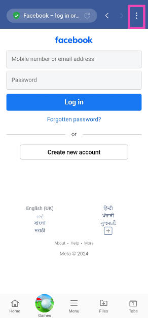 Step 3: Tap the ellipses at the top right corner of the screen.