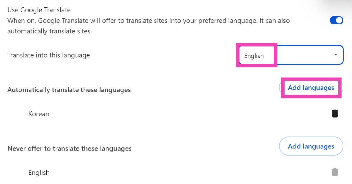Step 5: Click the dropdown menu next to ‘Translate into this language’ and choose the output language.