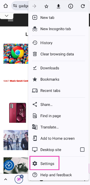 Step 2: Hit the ellipses at the top right corner of the screen and select Settings.