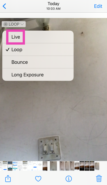 Step 3: Select Live.