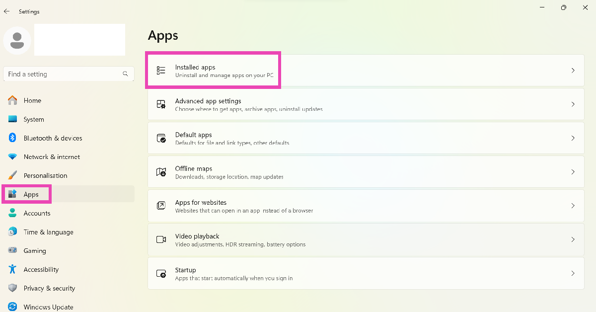 Step 2 - Go to Apps>Installed apps. Top 10 ways to fix the sign in error on Microsoft Teams (2024)