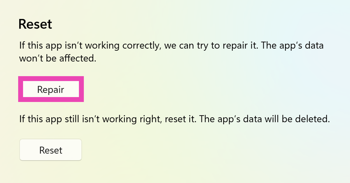 Step 4 - In the advanced menu under Reset there will be an option to Repair. Top 10 ways to fix the sign in error on Microsoft Teams (2024)