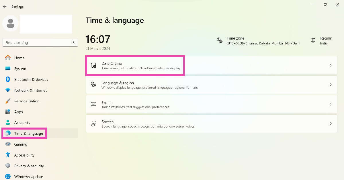 Step 2: Switch to the Time & language tab and select Date & time. Top 10 ways to fix the sign in error on Microsoft Teams (2024)