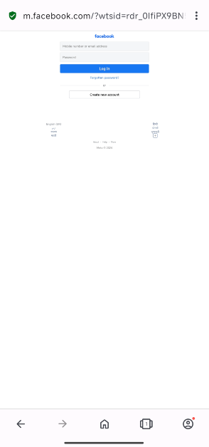 Step 5: Opera will load the desktop version of Facebook.