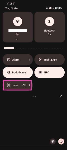 Step 2: Tap the Scan tile.