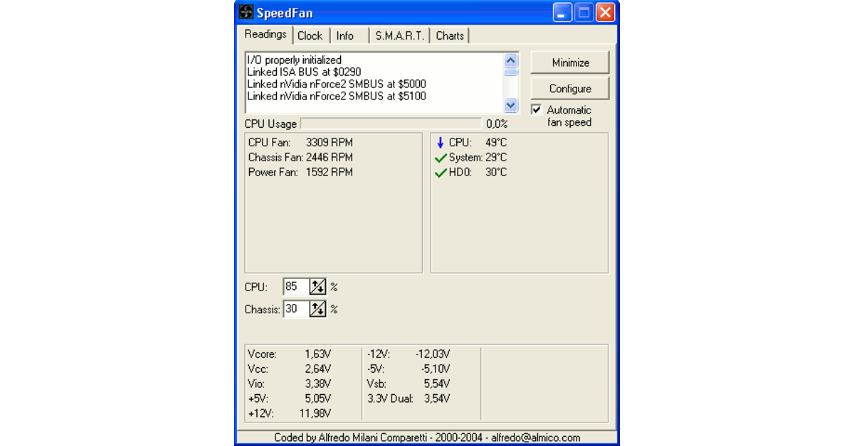 Use a third-party app (SpeedFan)