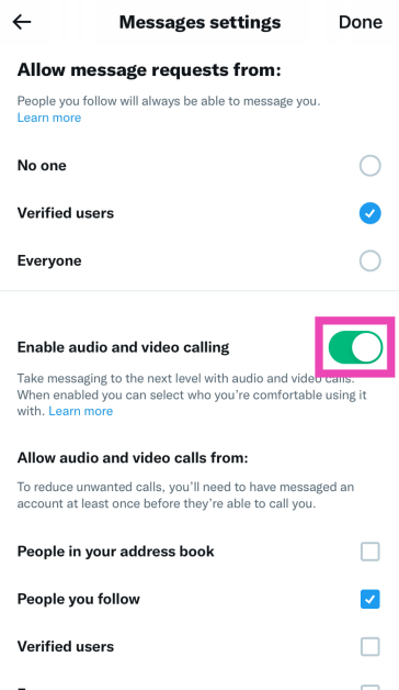 Step 4: Turn off the toggle switch for Enable audio and video calling. How to Disable the new ‘Calling’ feature on X (Twitter)? Top 2 Ways
