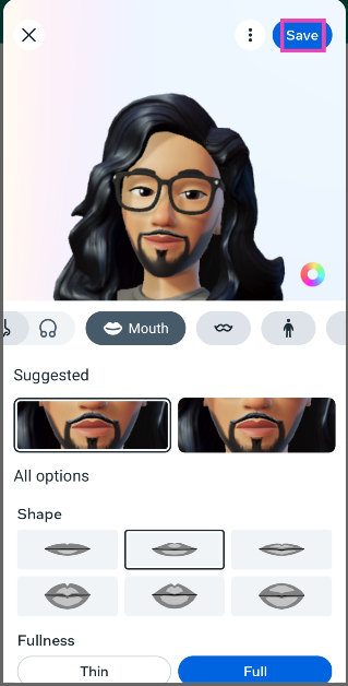 Step 10: In the avatar editor, you can customise features like your face shape, hairstyle, skin colour, eye shape, and more.