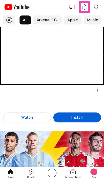Hit the notification bell icon at the top of the screen. Top 6 ways to fix YouTube Notifications not working on an iPhone (2024)