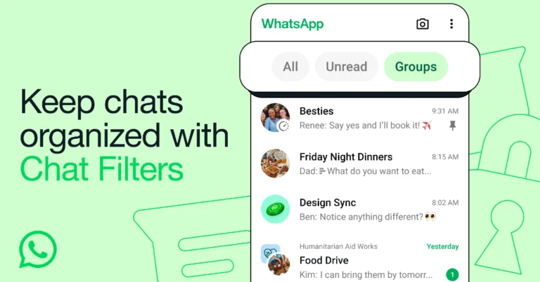 WhatsApp introduced new chat filters to keep chats organised