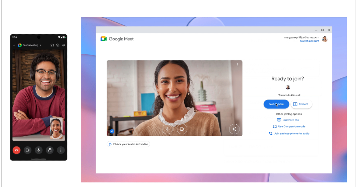 Google Meet's new Switch Here feature makes smooth transfer between devices