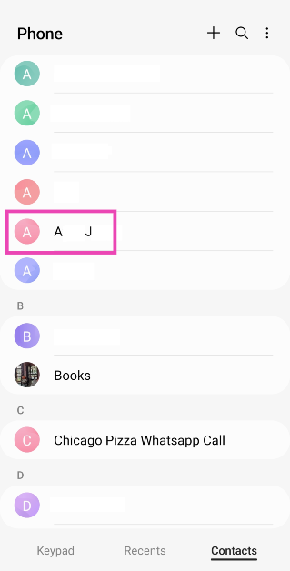 Step 1: Launch the Contacts app on your phone and select the person you wish to mute.