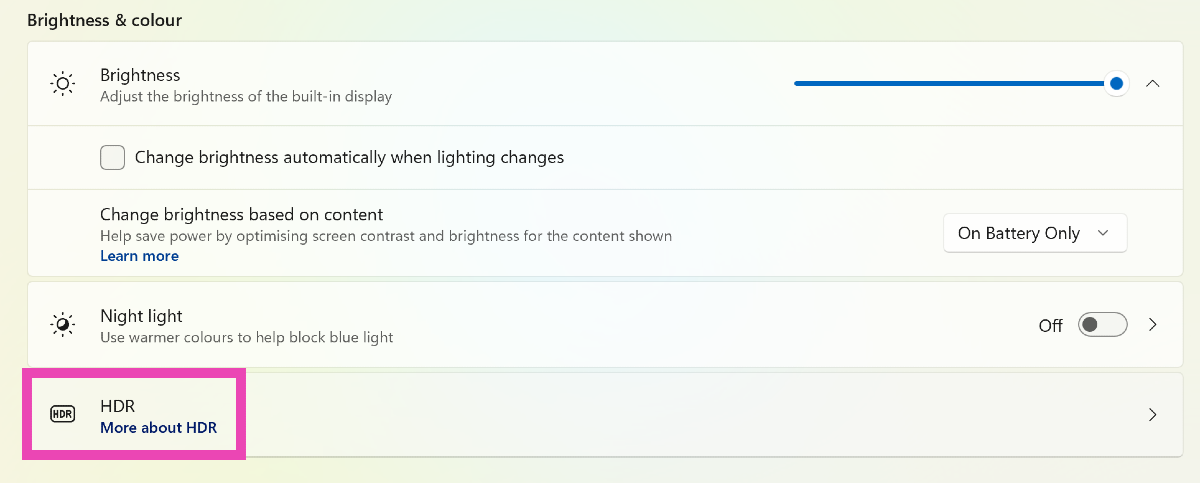 Step 3: Click on HDR. Top 6 Ways to Increase Monitor's Brightness Beyond the Maximum Limit (2024)