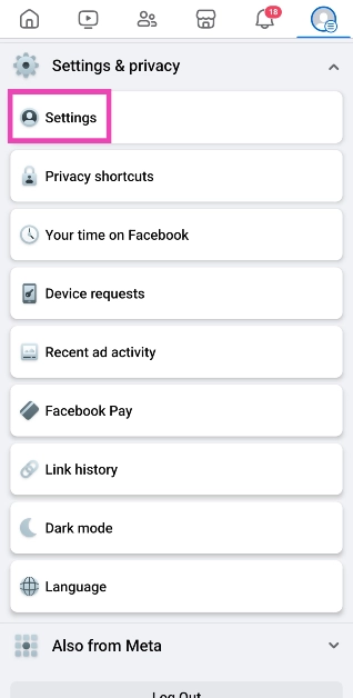 Step 3: Tap on Settings and privacy and select Settings. Top 3 Ways to Change the Language on Facebook back to English