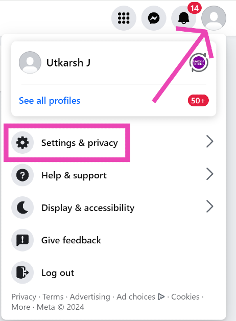 Step 2: Tap your profile icon at the top right corner of the screen. Top 2 Ways to check who you have blocked on Facebook (2024)