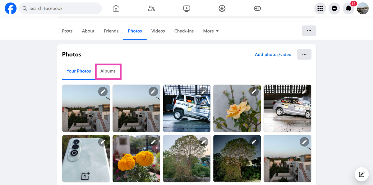 Step 2: Click on Albums.
