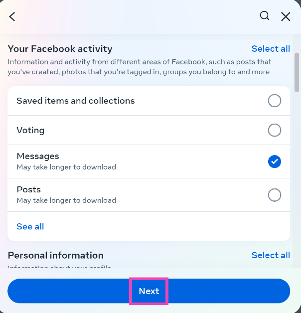 Step 11: Select Messages.