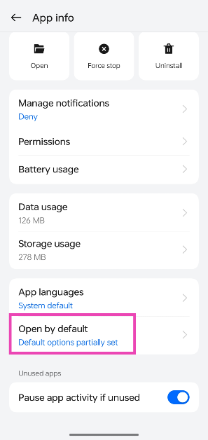 Step 4: Select Open by default. Best 4 Methods to Stop ‘Chrome Automatically Opens Apps’ on Android