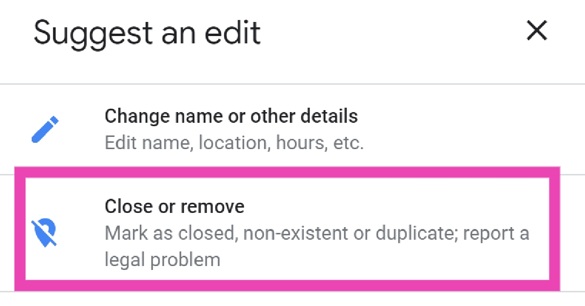 Step 3: Scroll down and select Suggest an edit.