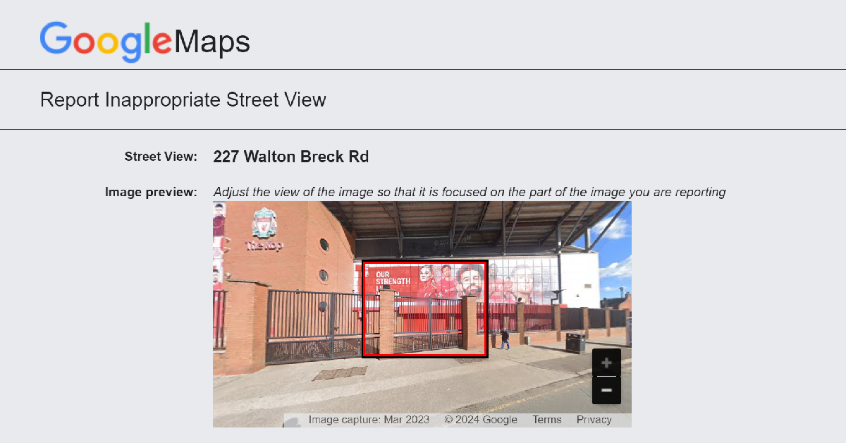 Step 6: Drag the image so that the part you want blurred out is inside the red square. Top 6 Methods to Remove a Place on Google Maps (2024)
