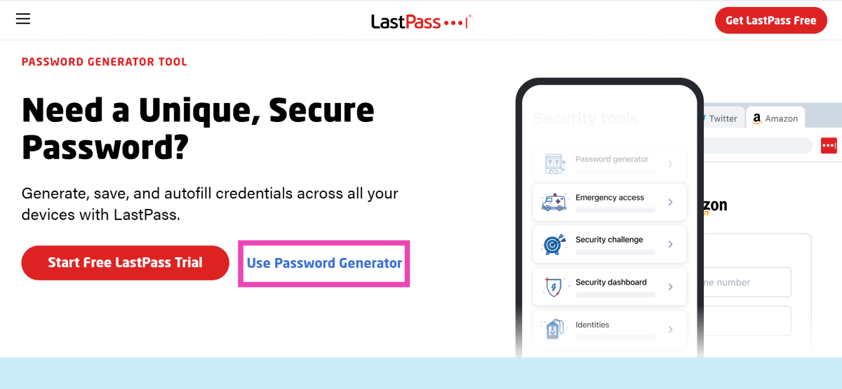 Step 2: Click on Use Password Generator.