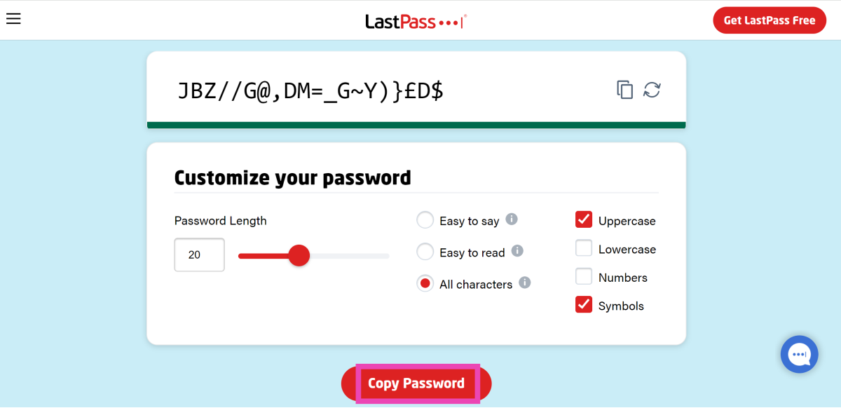 Step 4: Click on Copy Password to copy it to your clipboard.