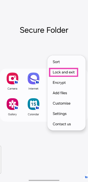 Step 9: Tap the ellipses again and select Lock and exit.