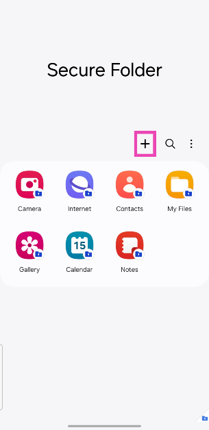 Step 7: Hit the plus icon to add an app.