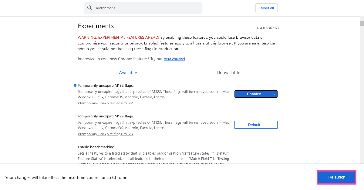 Step 4: Hit Relaunch.