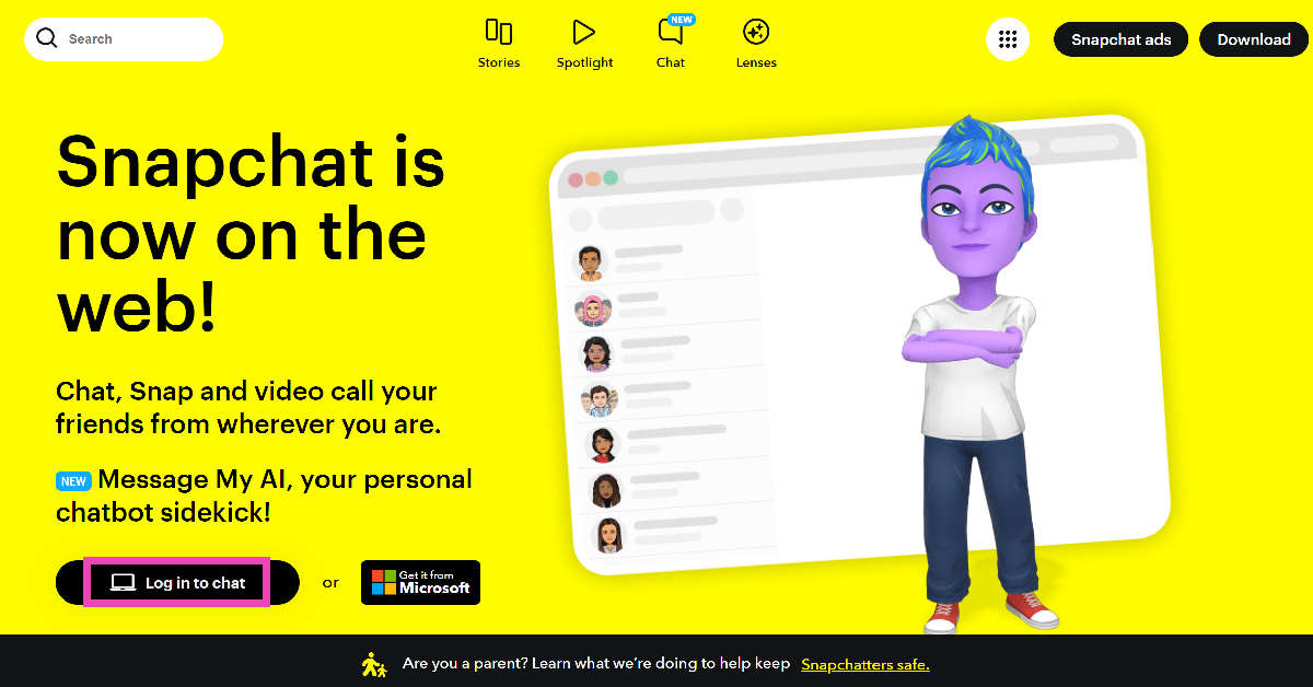 Use Snapchat for Web