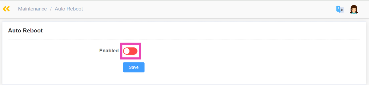 Step 4: Turn on the toggle switch for Enabled.