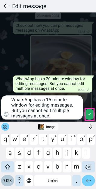 Step 5: Make changes to the message.