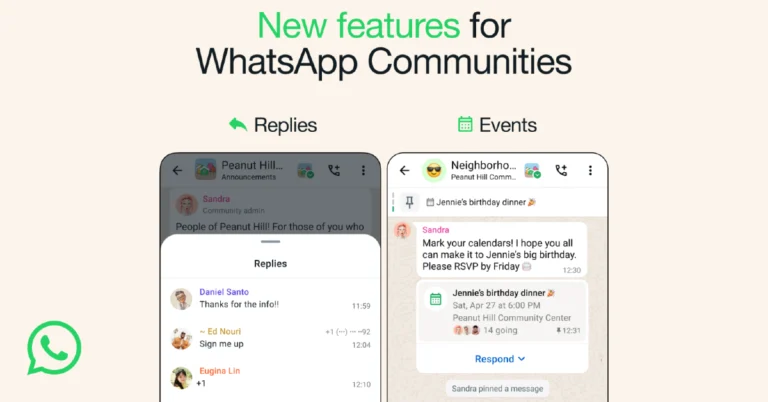 Meta has released new features to organise events on WhatsApp Communities
