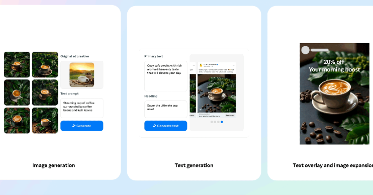 Meta brings AI-powered image and text generation tools for businesses to create ad creatives