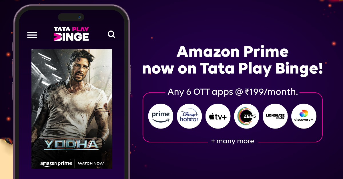 Tata Play and Amazon Prime come together to offer new Binge plans