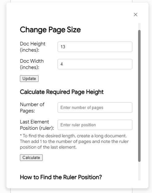 Step 6: Enter the dimensions of your choice and hit Apply. Top 3 ways to change the page size on Google Docs? (2024)