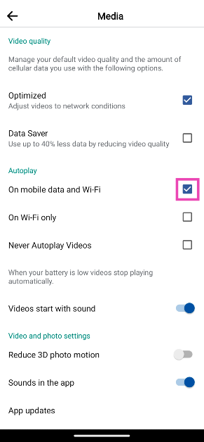 Step 4: In the Autoplay section, select On mobile data and WiFi. Facebook not playing videos? Try these 8 fixes (2024)
