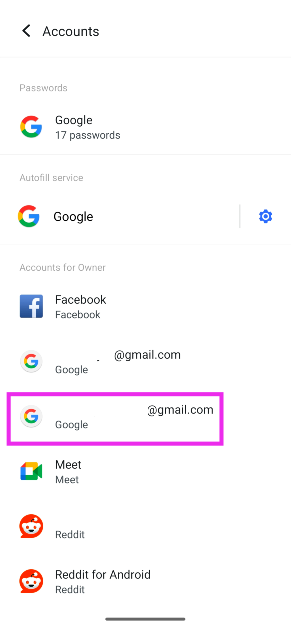 Step 2: Select your Gmail account. Top 7 fixes for ‘Emails not syncing’ on Android phone (2024)