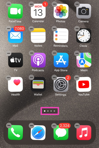 Step 2: Tap the dots near the bottom of the page. unhide apps iphone