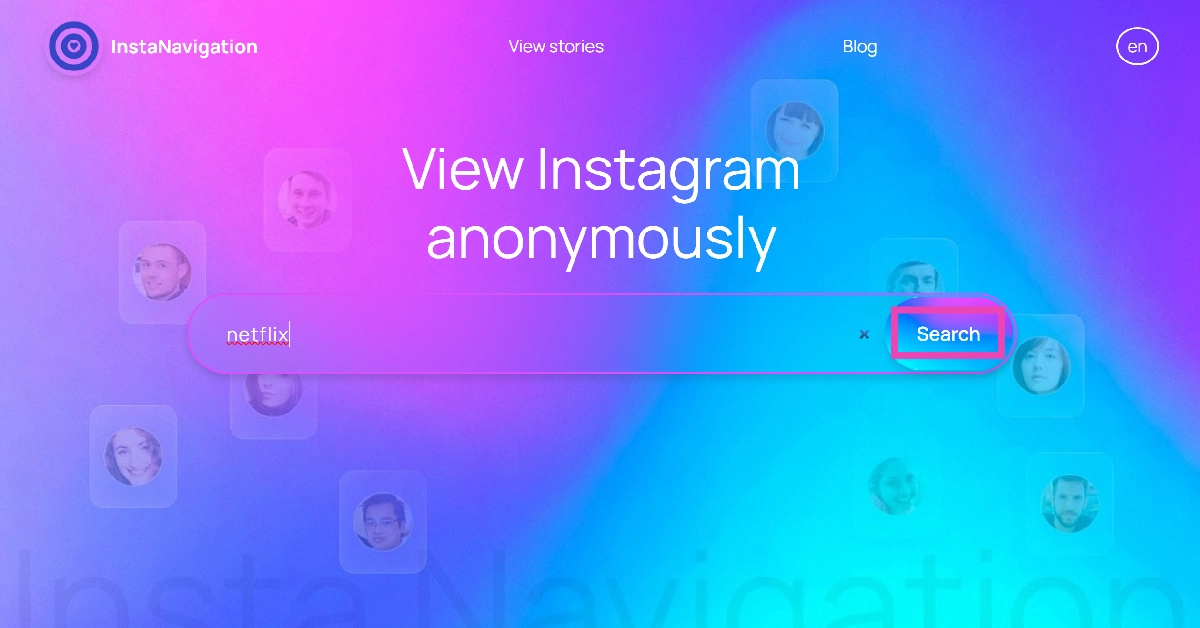 Step 1: Go to the official InstaNavigation website.