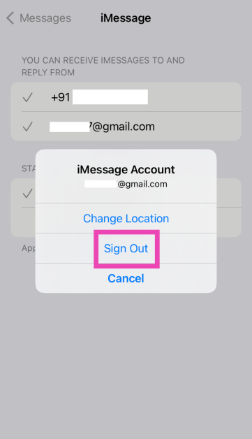 Step 4: Hit Sign Out.