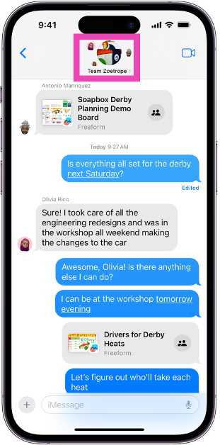 Step 2: Tap the group icon at the top of the screen.
