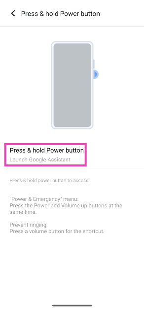 Step 3:  Tap on Press & hold power button. How to set the side key as the power button on an Android phone (2024)