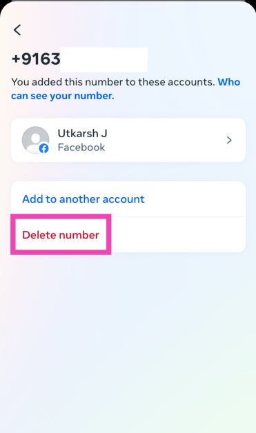 Step 6: Hit Delete number. Top 2 Ways to Remove Phone Number from Facebook (2024)