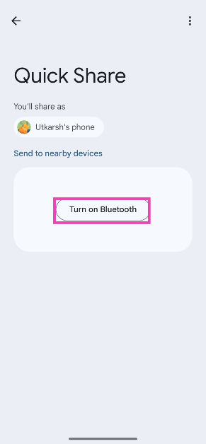 Step 4: Make sure Bluetooth is turned on.