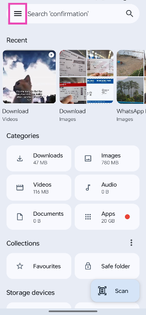 Step 2: Tap on the hamburger menu at the top right corner of the screen.