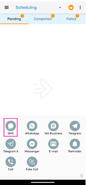 Step 3: Select SMS. Top 2 ways to schedule a text message on Android? (2024)