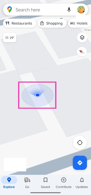 Step 3: Tap on the blue circle.